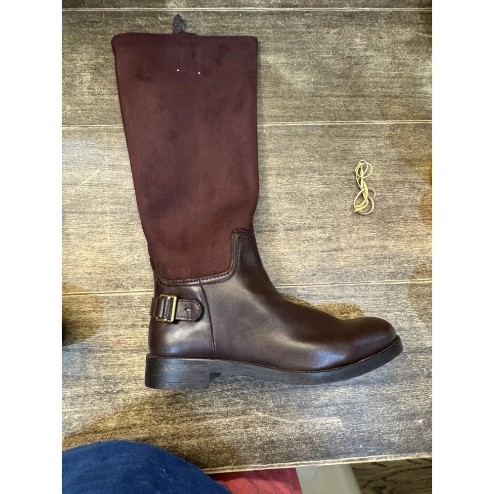 Franco Sarto Women's L-Merina Riding Boots Size 9.5‎ Burgundy Brown